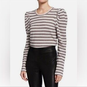 Derek Lam 10 Crosby Long Sleeved Striped Top | S